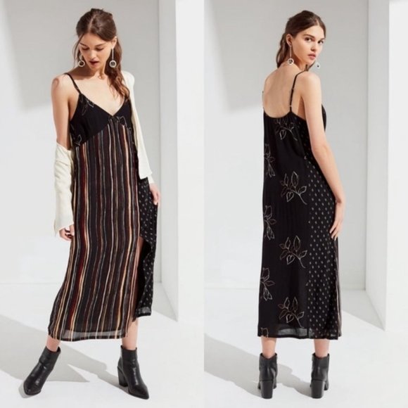 Urban Outfitters Dresses & Skirts - Urban Outfitters Ava High-Slit Midi Slip Dress M